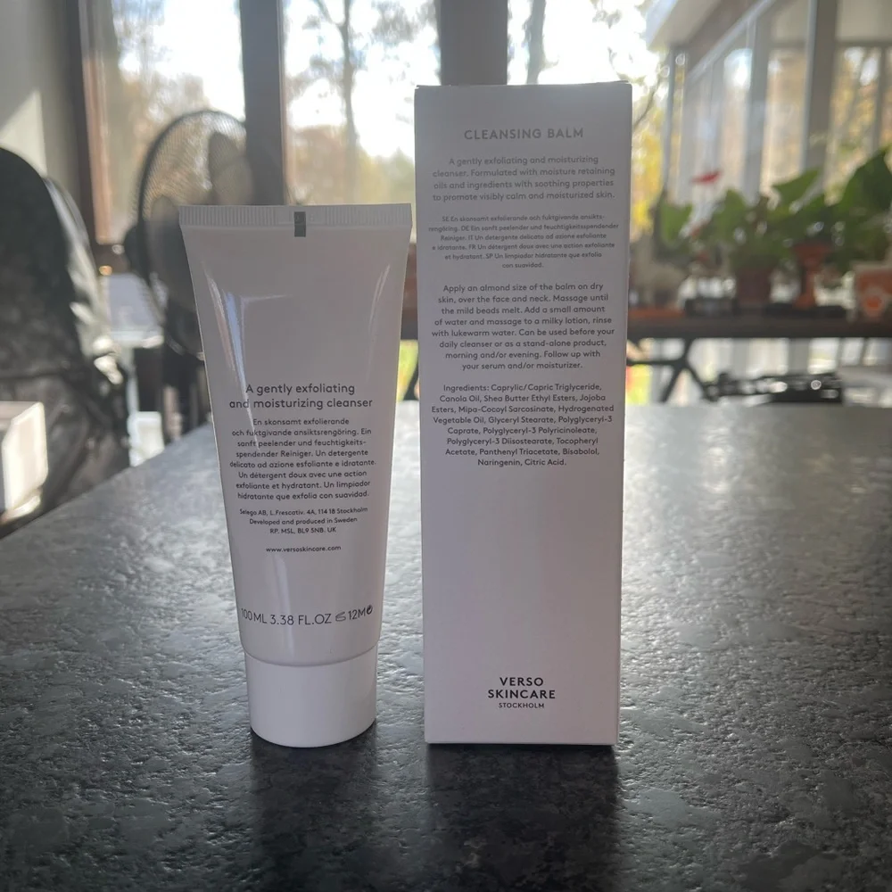VERSO Cleansing Balm great for very dry and sensitive skin, visibly calming